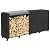 LOENIY 8ft Firewood Rack Outdoor with Waterproof Widened Cover, Heavy Duty Firewood Holder includes 2 Lateral Rods, Powder-coated Wood Rack with Carrier Bag, Firewood Storage Rack