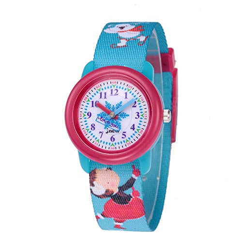 Toddler Girls Kids Children Watch,3D Cute Cartoon Breathable Fabric Band Japanese-Quartz Wristwatches Time Teacher Gifts Watches for Kids Girls Toddlers (Snowman)