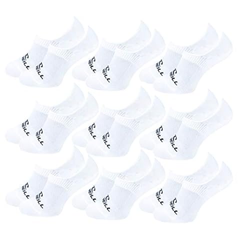 O'Neill Unisex Footie zestaw 9 skarpet typu sneaker, niewidoczne krótkie stopki, bawełna, na lato, dla mężczyzn i kobiet, czarno-białe, 35-38 39-42 43-46