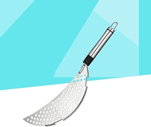 Miniatura 6 de Hemoton Colador de olla de acero inoxidable Fideos espaguetis Herramientas de mano 2 unids Colador Espagueti Pasta Fry Escurridor Utensilios de