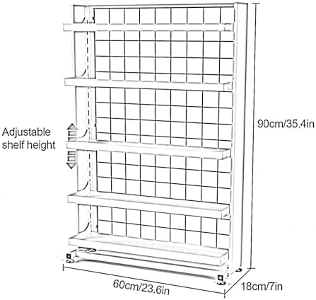 Adjustable Floor-Standing Supermarket Rolling Display Rack - Versatile Storage Shelves for Retail Merchandising, Kitchen Organization, and Easy Product Access