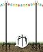 Queension 10FT Plug Floor String Light Poles for Outdoor String Lights for Garden, Backyard, Patio Lighting Stand for Parties, Bistro & Weddings, 2 Pack