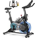 Amazon LABGREY Exercise Bike Indoor Cycling Bike Stationary Cycle Bike with Comfortable Seat Cushion, Quiet Fitness Bike for Home Cardio Workout (Blue - Magnetic Bike) #ad