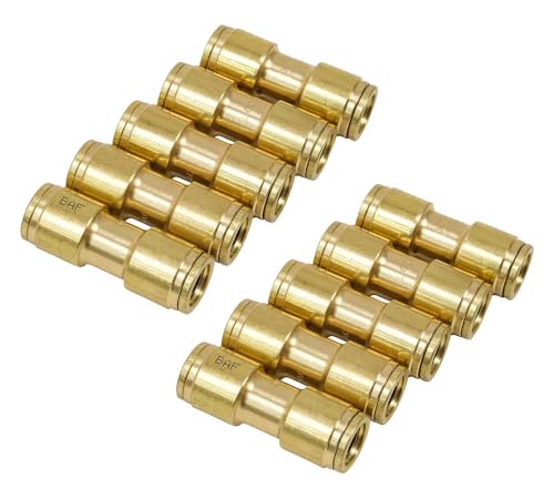 Mytee Products DOT Union Connector Brass Push-Lock Air Brake Fitting 3/8