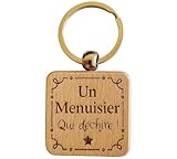 PARFAIT POUR TOUTES LES OCCASIONS : Noël, anniversaire, fête des grands-pères, retraite ou juste pour le plaisir d’offrir un porte clef menuisier qui dit merci à celui qui travaille le bois comme personne.