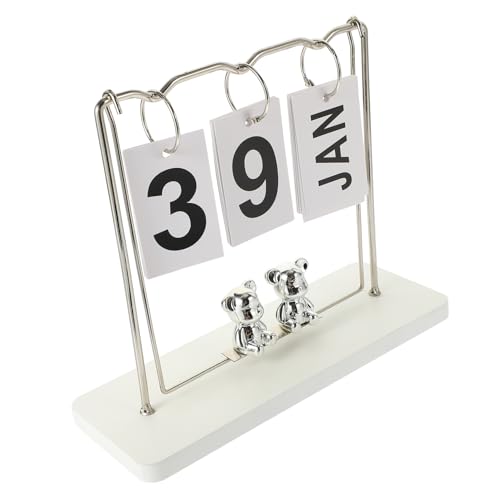 BUTIFULSIC オフィスの卓上カレンダー 再利用可能な卓上カレンダー 永久表示 home decor present 装飾 卓上 立ててフリップ スタンディングデスク