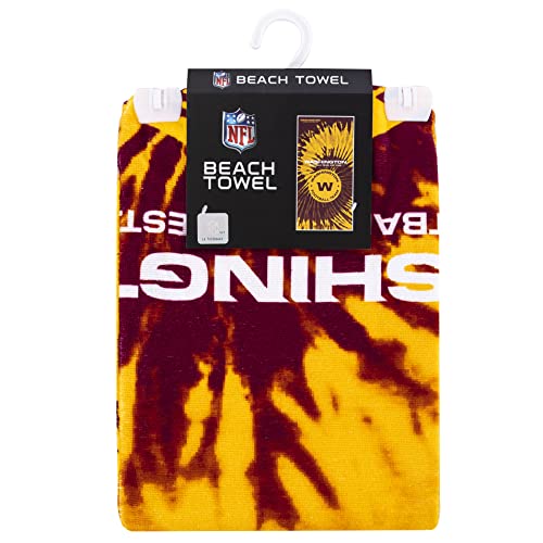 Image of Northwest NFL Washington Football Team Unisex-Adult Beach Towel, 30 inch x 60 inch, Psychedelic