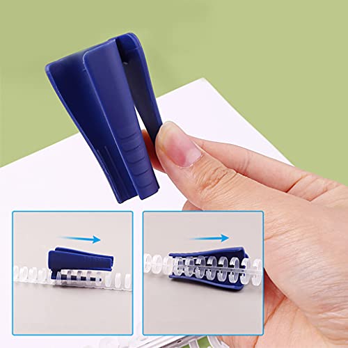 BQBQERT Kit de anéis de encadernação de folhas soltas ajustáveis com 30 furos, comprimento total de