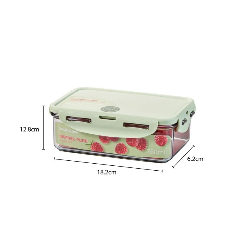 Image of LocknLock 750ml Food Storage Containers (Pack of 2) | Airtight, Leakproof, BPA-Free Plastic Boxes | Stackable Kitchen Containers for Lunch, Fridge & Pantry Storage