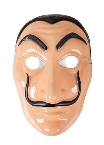 P'TIT CLOWN - 18041 - Masque Braqueur - Adulte - Unisexe - Parfait pour Compléter Déguisement Carnaval, Halloween, Cosplay, Fête Costumée - Plastique