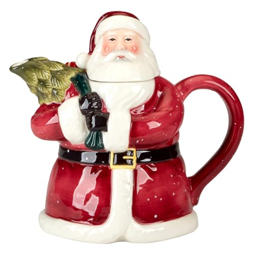 Santa’s Secret 3-D Holiday Teapot – Pour festive warmth with this charming Santa teapot, a collectible piece that brightens any tea or holiday gathering