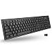 Macally 2.4G Wireless Keyboard for PC Computer, Desktop, Laptop, Surface Pro, Smart TV - Ultra Slim Full Size Keyboard with Numeric Keypad - Compatible with Windows 10/8/7/Vista/XP, etc.