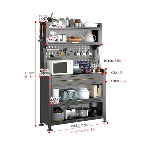Meuble de rangement cuisine pour optimiser l'espace micro-ondes - 8
