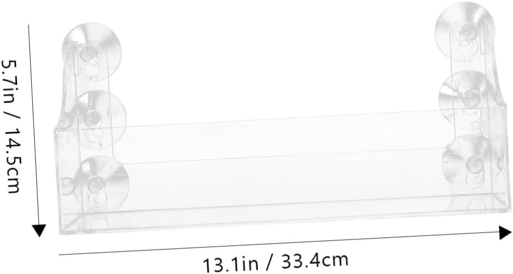 IMIKEYA 2 Pcs Suction Rack Suction Display Rack Acrylic Suction Cup Shelf Frige Rack Acrylic Display Risers Storage Rack Display Racks Frame Beverage Shelf Small Represent