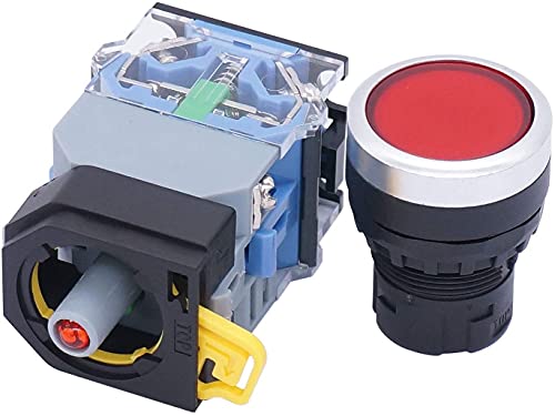 Interrupteur DPST 22 mm à voyant vert pour automatisation d'atelier