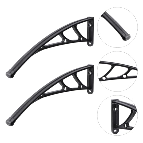 2PCS Window Door Awning Canopy Polycarbonate Cover Rain Snow Sunlight Protection Hollow Sheet Rain Cover Window Awning Bracket for Door Patio Balcony - Thumbnail 5