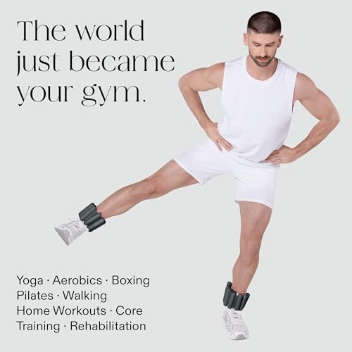 Image of Bala Bangles Wrist & Ankle Weights for Women & Men - Adjustable Weighted Bands - Soft Silicone Arm & Leg Weights for Pilates, Yoga, Walking, Barre, Home Workout & Strength Training Exercise