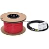 30 sqft Electric Radiant in-Floor Heating Cable 120V - 120ft Long Radiant Floor Heating Cable Covers 20-40 sqft, 360 Watts, 3 Amps - Heated Bathroom Floor Cable - Ceramic Tile Floor Heating