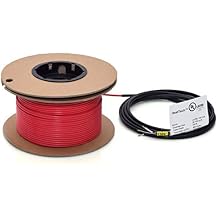 15 sqft Electric Radiant Floor Heating Cable 120V - 60ft long Floor Heating Cable covers 10-20 sqft - 180 Watts, 1.5 Amps - Heated Bathroom Floor Cable - Ceramic Tile, Stone Floors