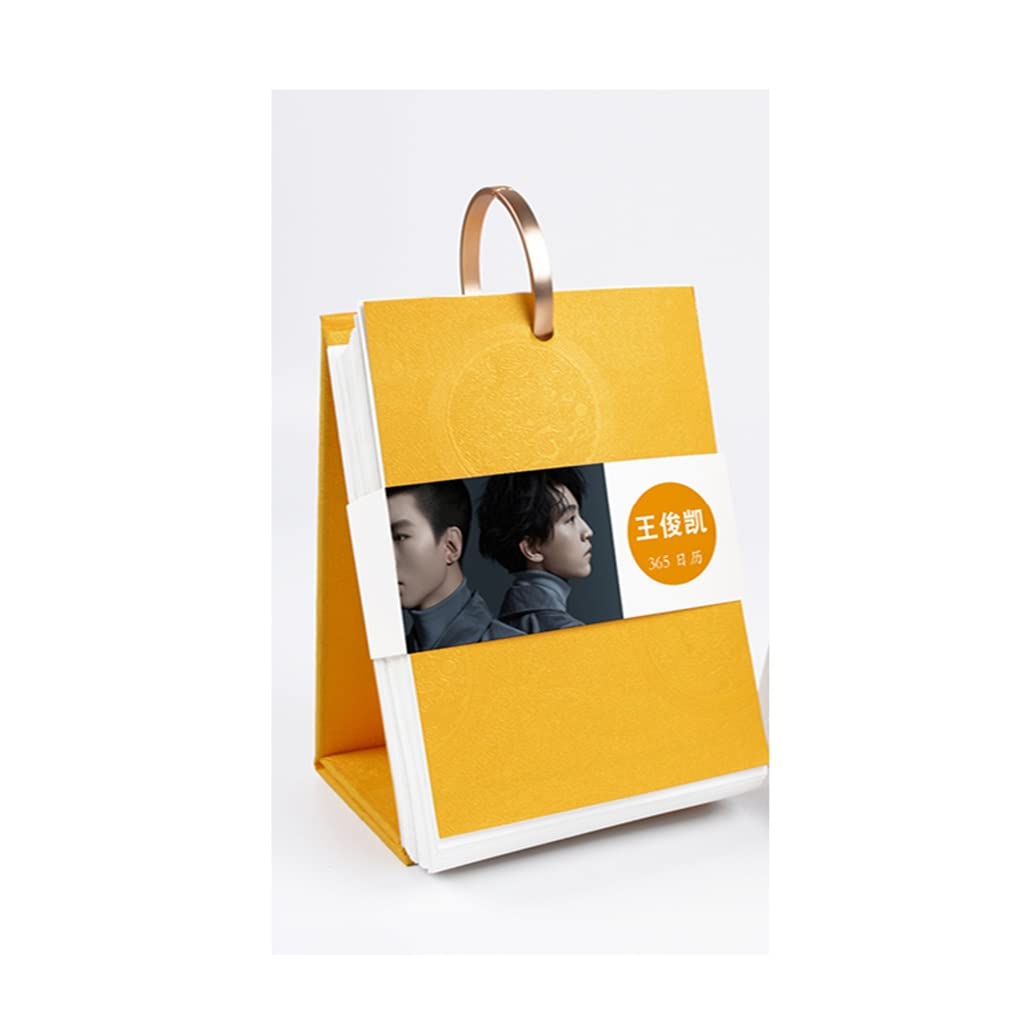 مكتب التقويم ويليام تشان لى شيان وانغ Junkai سبائك الزنك الدائري الدائري تقويم مكتب العمودي (الحجم: 105 * 150mm) (Color : Wang Junkai)