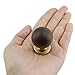 Wealrit Vintage Wooden Knob Door Knobs Cabinet Knob Wood and Brass Round Drawer Pull 2 PCS Interior Wooden Handle Single-Hole Wardrobe Door for Dresser Kitchen Hardware Furniture - B （Bronze）