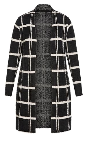 Image of Avenue Women's Plus Size Emily Check Coatigan
