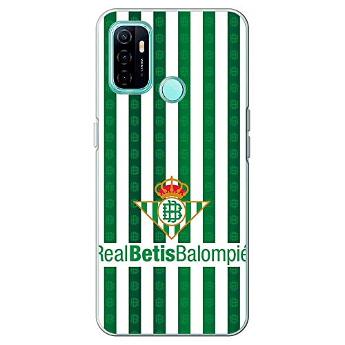 Movilshop Funda para [ OPPO A53 / A53s ] Real Betis Balompié [Escudo Clásico Degradado] Licencia Oficial de Silicona Flexible Transparente...