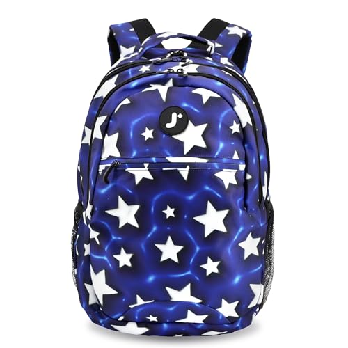 J World New York Cornelia School Backpack for Kids. Cute Womens Laptop Bookbag, Puffy Star, One Size