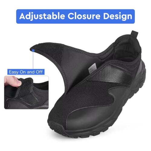 Men Diabetic Shoes Wide Width Shoes with Adjustable Closure for Swollen Feet Non-Slip Air Cushion Bottom Sneakers3
