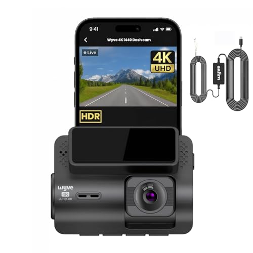 Image of Wyve i440 4K Car Dashcam Camera,WiFi, Mic,Free Parking Kit,2.0 inch IPS Display,App,G-Sensor, Emergency Recording, Novatek High Performance Chipset,170 Wide Angle,Supports up to 256GB