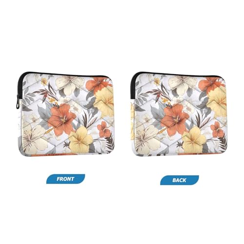 Funda para portátil de 13-14 pulgadas con flores tropicales miniatura 2