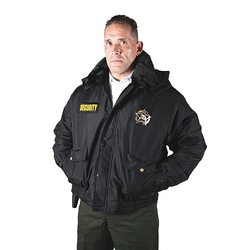 Image of First Class 100% Nylon Oxford All Season Deluxe Plain and Security Bomber Jacket