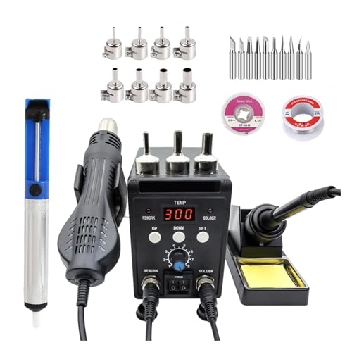 LED �f�W�^���͂񂾕t���X�e�[�V���� �z�b�g�G�A�K�� �����[�N�X�e�[�V���� �d�C�͂񂾂��� �d�b PCB IC SMD BGA �n�ڗp �������艷�x(8586 KIT4)