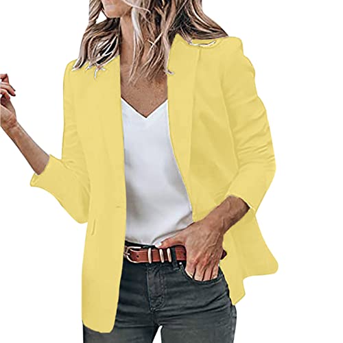 Blazer Elegante Giallo Pastello