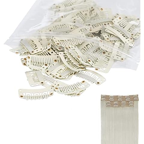 20 Metal Snap Clips for Hair Extensions Cover