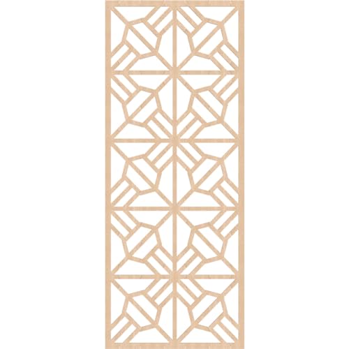 Image of Auburn Decorative Pierced Fretwork Wood Wall Panels, 33 3 /8 inchW x 84 3 /8 inchH x 1 /4 inchT, Red Oak