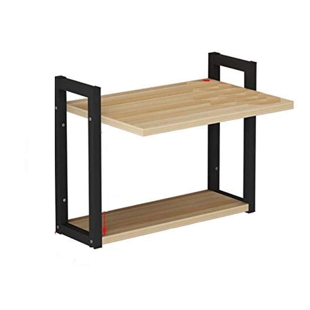 INDIAN DECOR. 32200 Shelves Kitchen Shelf/Microwave Rack/Wall Mount/Metal Rack/Kitchen Supplies Storage Shelf - Black Frame - MDF Wood-image-37