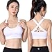 Crisscross Back Sports Bras for Women Soft Support Workout Gym Bra High Impact Breathable Fitness Yoga Tank Tops Bra White