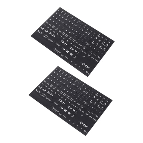 LIGIGWASH ���FPVC�f�ނ̃f�X�N�g�b�v�L�[�{�[�h�X�e�b�J�[ 2�V�[�g���� ���ȔS�����c�������c��ɂ��� �m�[�g�p�\�R���p�L�[�{�[�h�V�[�� �I�t�B�X�⎩��̎g�p�ɍœK