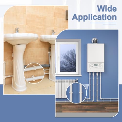 Abrazaderas de PVC de 20mm uxcell para sujetar mangueras y tuberías de agua en forma de U 40 uds 8