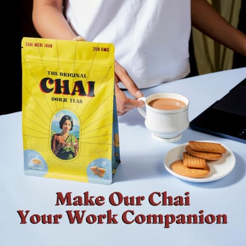 Image of Dorje Teas The Original Chai | 250g (Pack of 1) | Organic Garden Fresh CTC Black Tea | Creamy & Aromatic Kadak Doodh Chai | No Artificial Flavours | 100 Cups