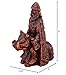 Dryad Design Freyr Figurine Norse God of Fertility and Prosperity Statue - Viking Pagan Home Altar Decor (Wood Finish)