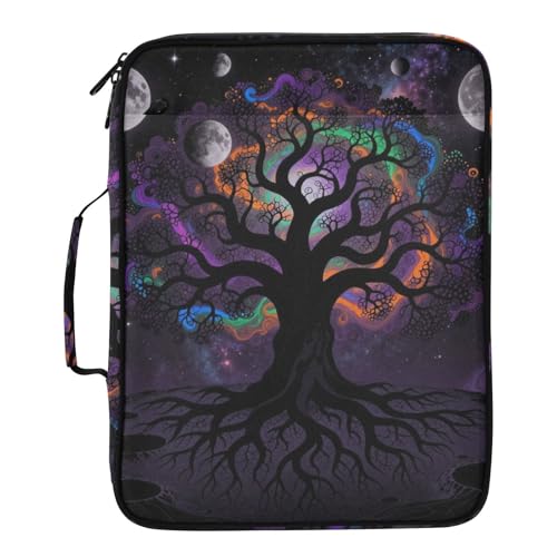 Trieur de documents A4 portable Cosmic Tree Life à fermeture éclair pour le bureau