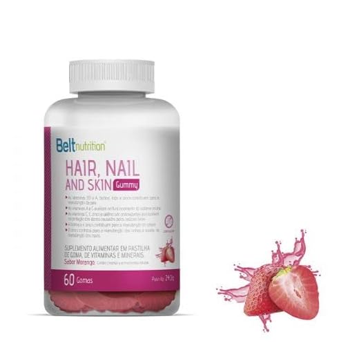 Belt Hair, Nail And Skin Gummy-Morango-60 gomas
