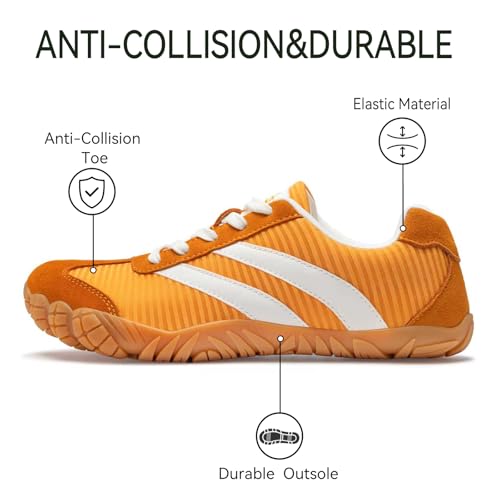 Image of Barefoot Shoes Women Casual Sneakers,Wide Toe Box Shoes Women Zero Drop Barefoot Shoe Men,Minimalist Trail Running Shoe,Non-Slip Lightweight Breathable Comfortable Fashion Walking Hiking Shoes Unisex