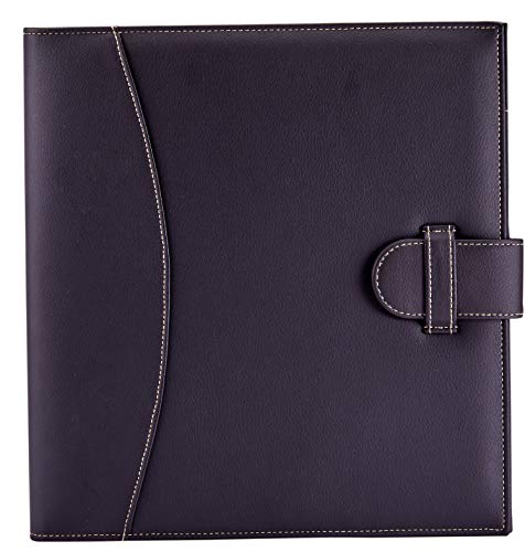 It's Academic Executive Leather Portfolio Folder, 1" Ring Binder And 250-Sheet Capacity To Organize Resumes, Business Cards, Note Pads, And Legal-Size Documents, Pen Loop, Dark Brown Faux Leather #TOP1