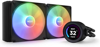 NZXT Kraken Elite 280 RGB RL-KR28E-B1 280mm AIO CPU Cooler Customizable 2.36″ LCD Display High Performance Pump 2 x F140 RGB Core Fans Black