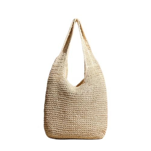 Bolso Hobo de paja para mujer estilo vintage