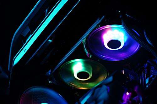 Cooler Master MasterFan SF240R Ventilateur de Boîtier ARGB, Cadre au Design Carré Plein Facile à Installer, Pales Hybrides, Éclairage LED RGB Adressable - 240 mm