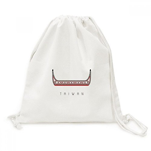 Sac cordon Taiwan Dragon Boat en toile évocateur de grands voyages